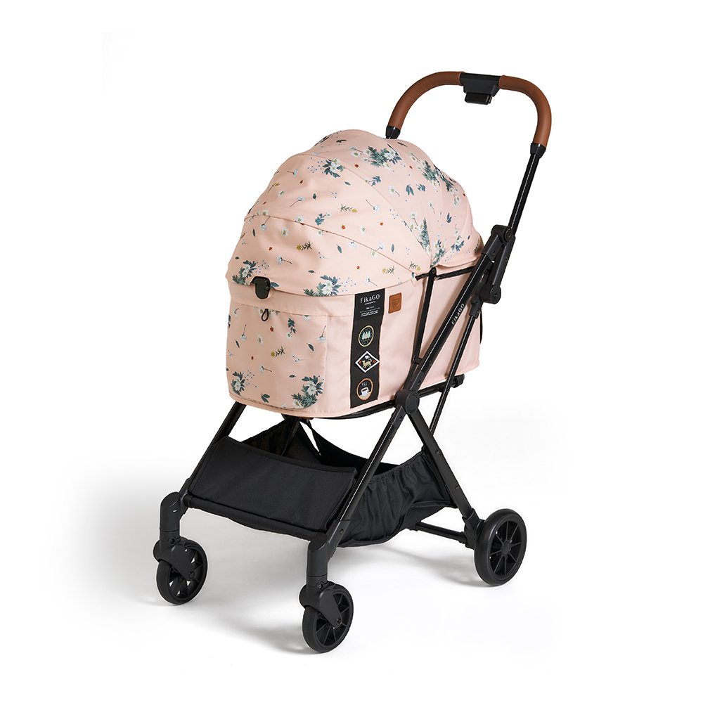 FikaGO FREE TO GO 2 pet stroller three-quarter view arctic flower