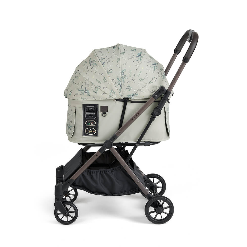 FikaGO FREE TO GO 2 pet stroller front view blossom grove