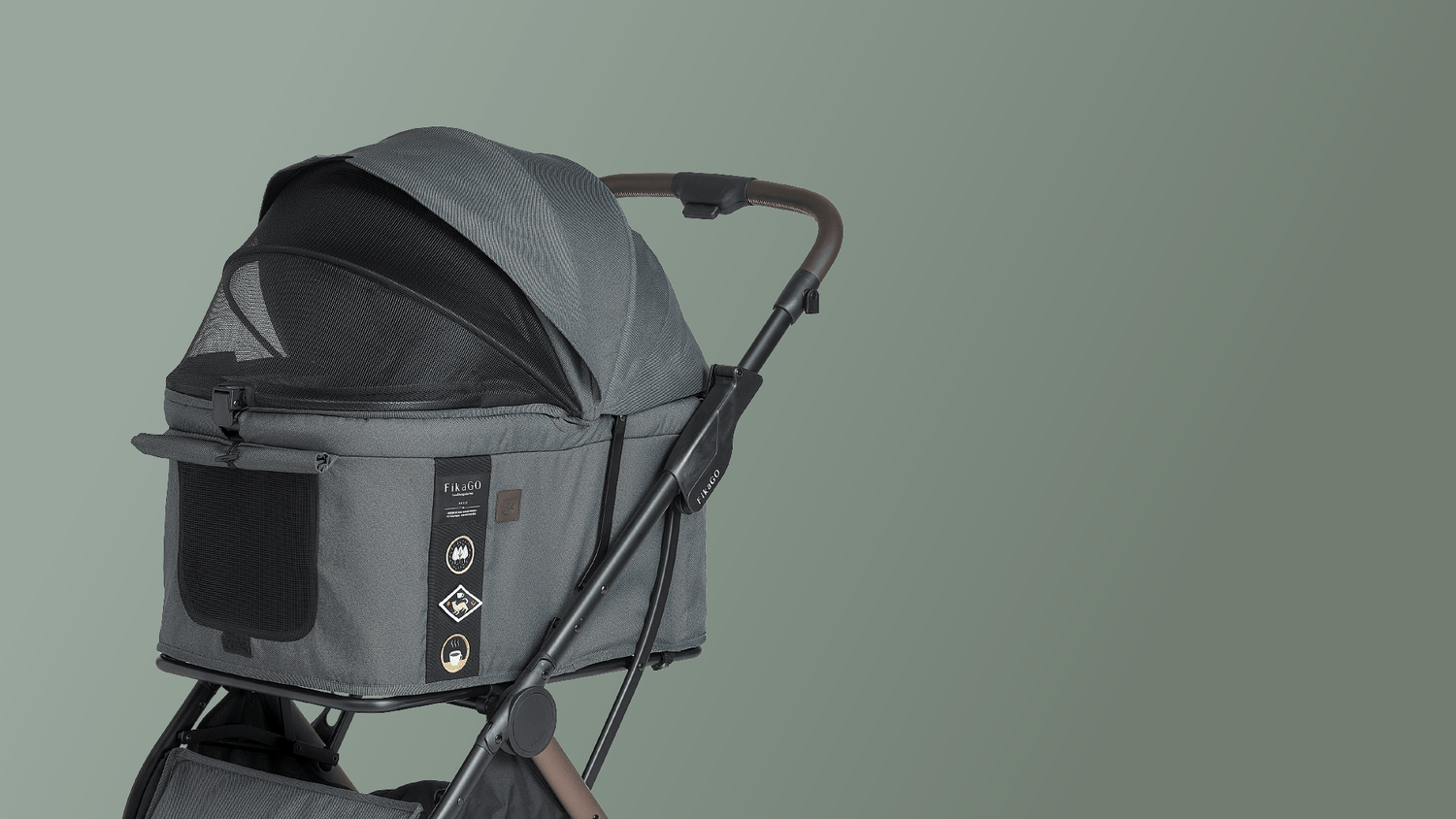 FikaGO AGILE 2 pet stroller in vintage green