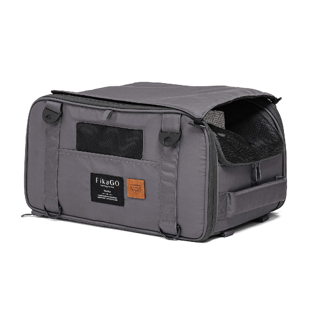 FikaGO TRUFFLE carry-on pet bag three-quarter view in grey