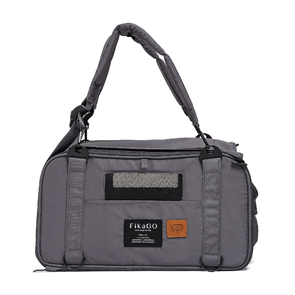 FikaGO TRUFFLE carry-on pet bag front view in grey