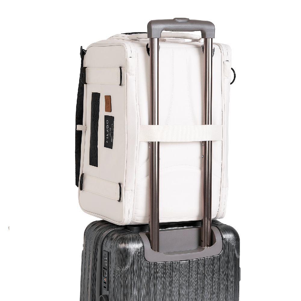FikaGO TRUFFLE carry-on pet bag with built-in luggage handle sleeve