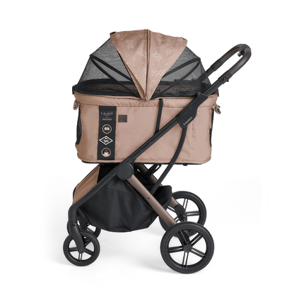 FikaGO AGILE 2 pet stroller with breathable mesh window in front view in bridge bond