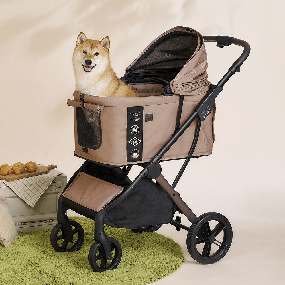 FikaGO AGILE 2 pet stroller with a medium do in bridge bond color