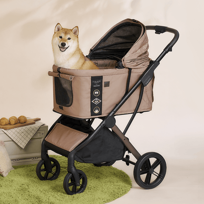 FikaGO AGILE 2 pet stroller with a medium do in bridge bond color