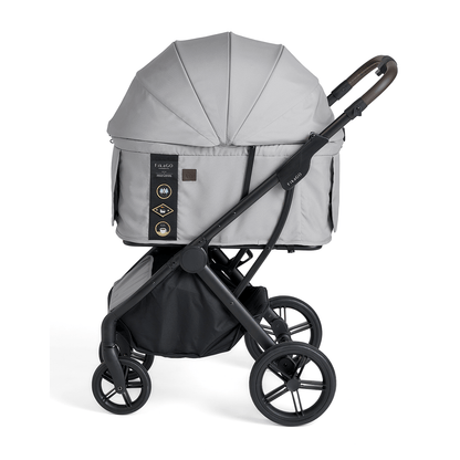 FikaGO AGILE 2 pet stroller front view soft grey
