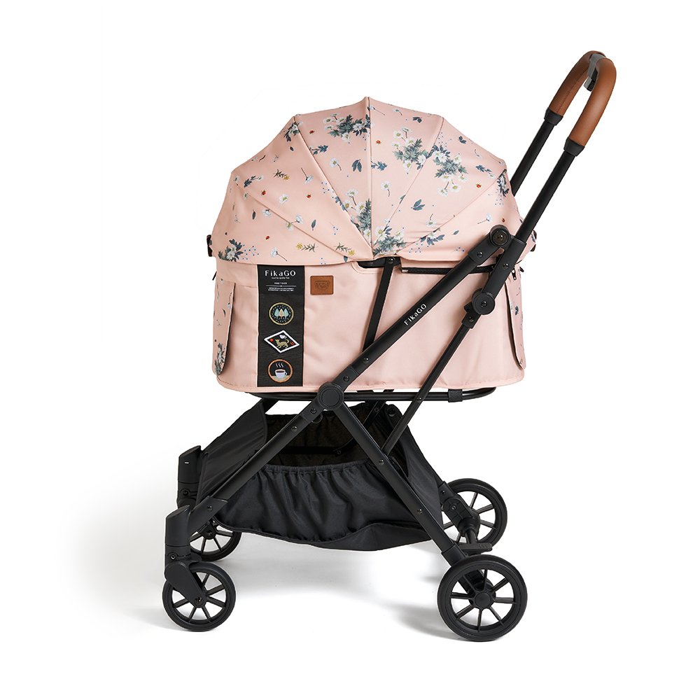 FikaGO FREE TO GO 2 pet stroller front view arctic flower