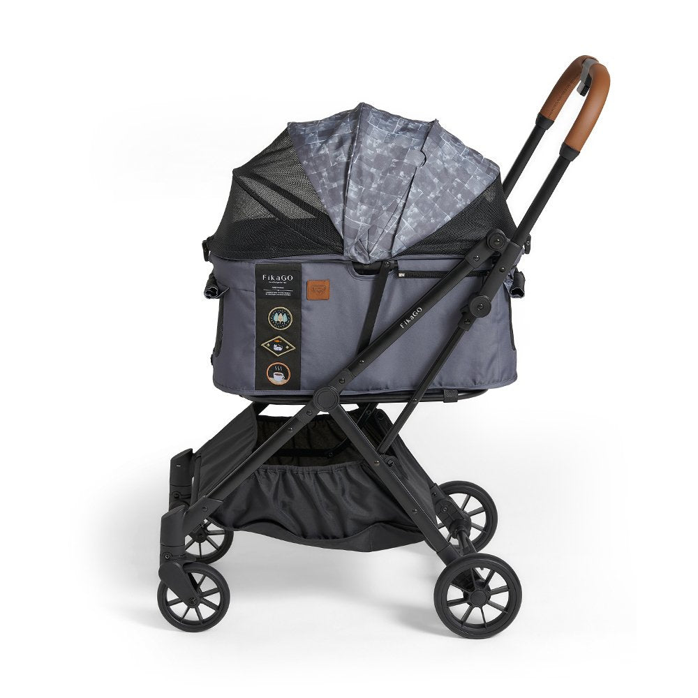 FikaGO FREE TO GO 2 pet stroller with breathable mesh window in front view in avenue59