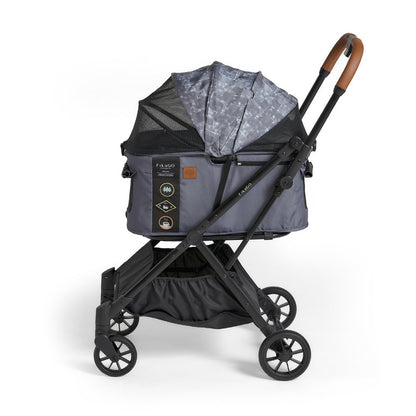 FikaGO FREE TO GO 2 pet stroller with breathable mesh window in front view in avenue59