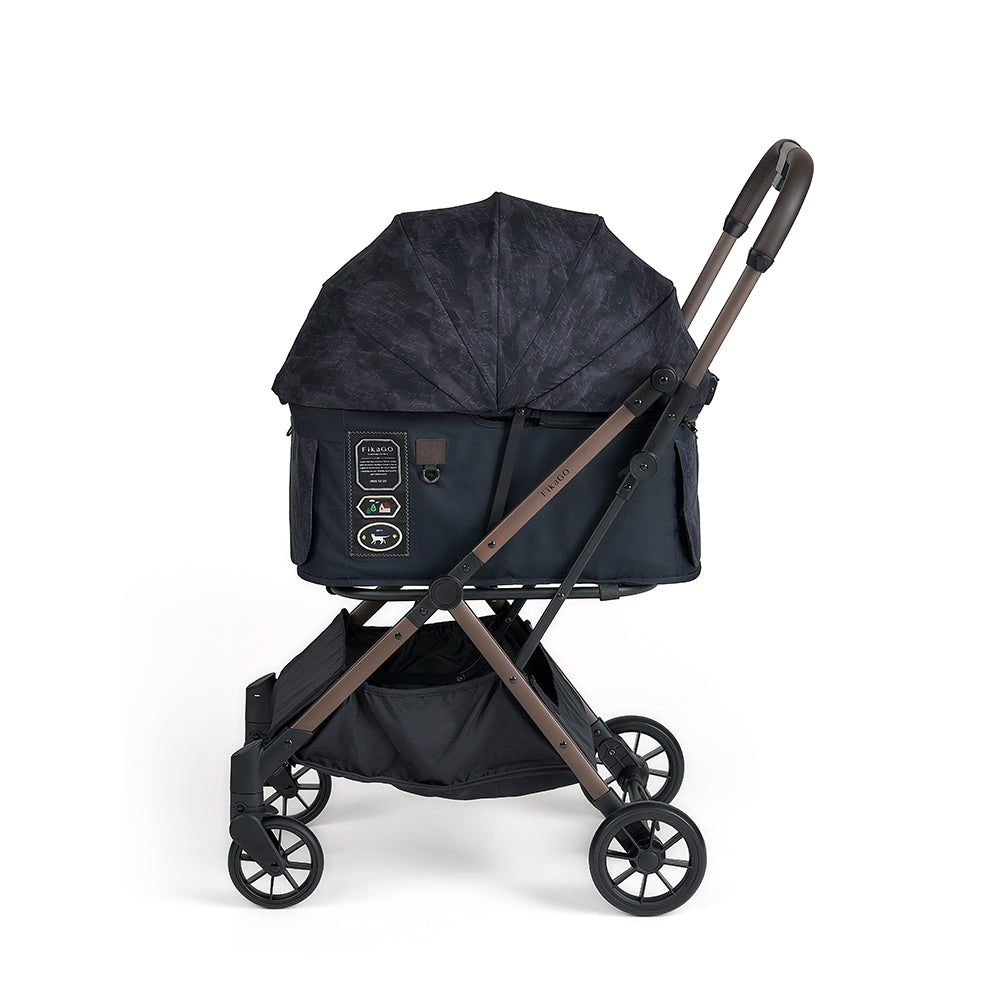 FikaGO FREE TO GO 2 pet stroller front view strolling letters