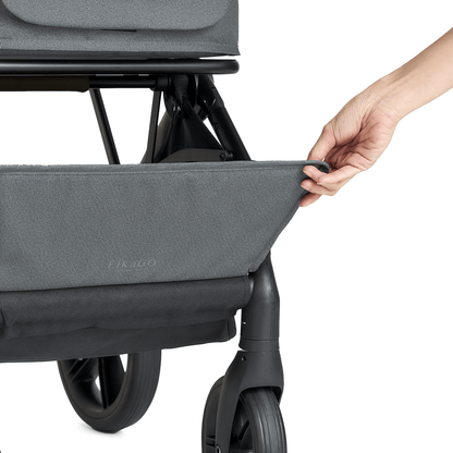 FikaGO AGILE2 pet stroller with large magnetic storage basket