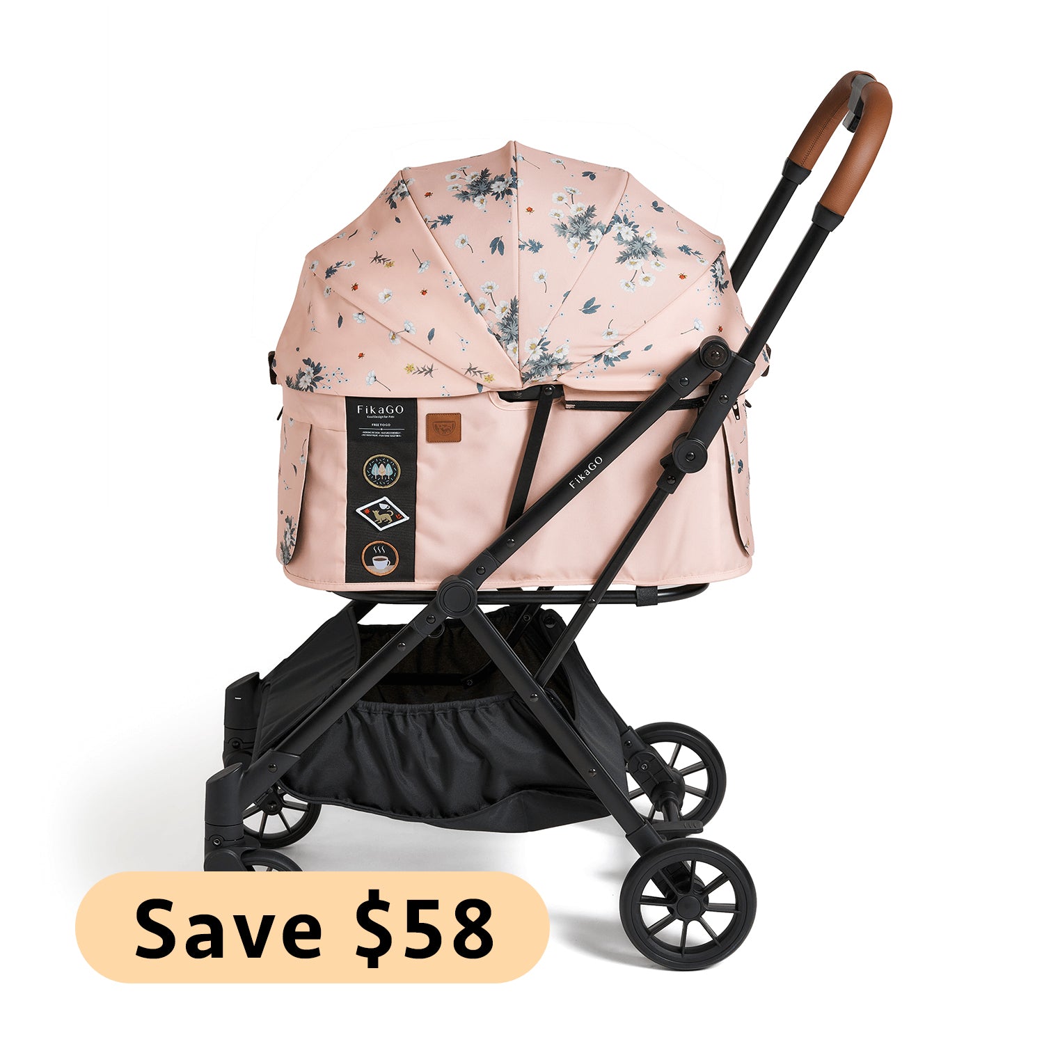 FikaGO FREE TO GO 2 | Ultra-Lightweight Foldable Pet Stroller