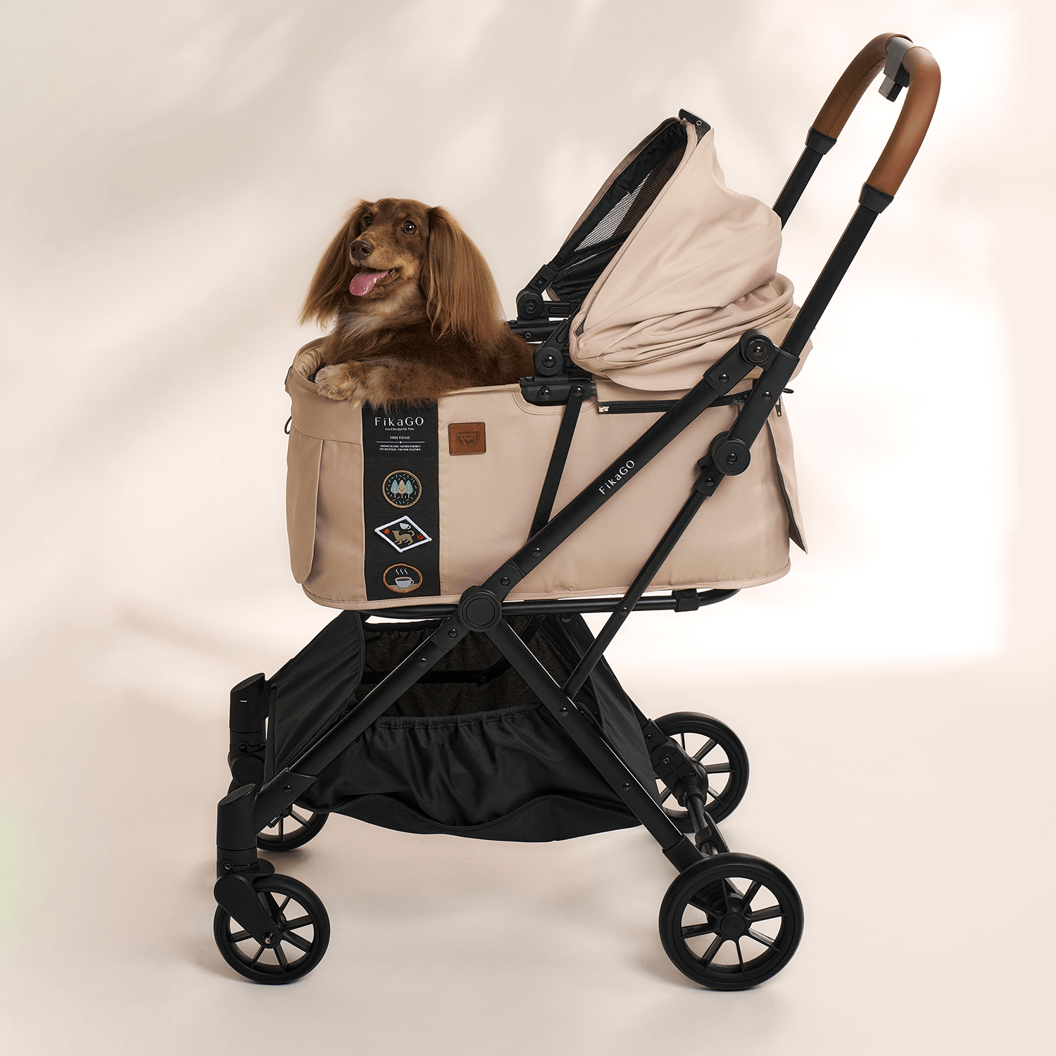 FikaGO FREE TO GO 2 - Hygge Beige | Foldable Pet Stroller FikaGO FREE TO GO 2 - Hygge Beige | Foldable Pet Stroller