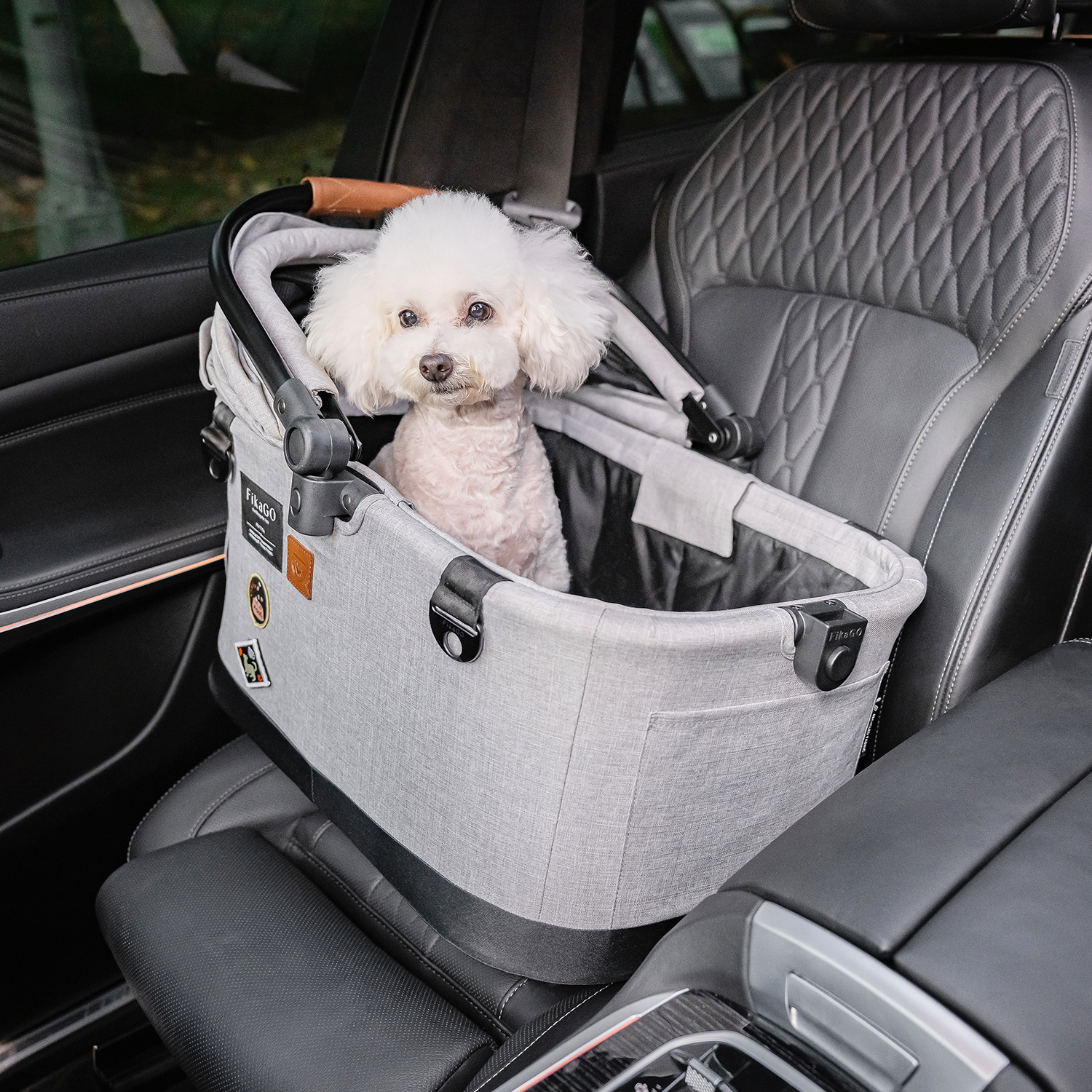 detachable dog stroller FikaGO FLYTTA PLUS - Grey Husky