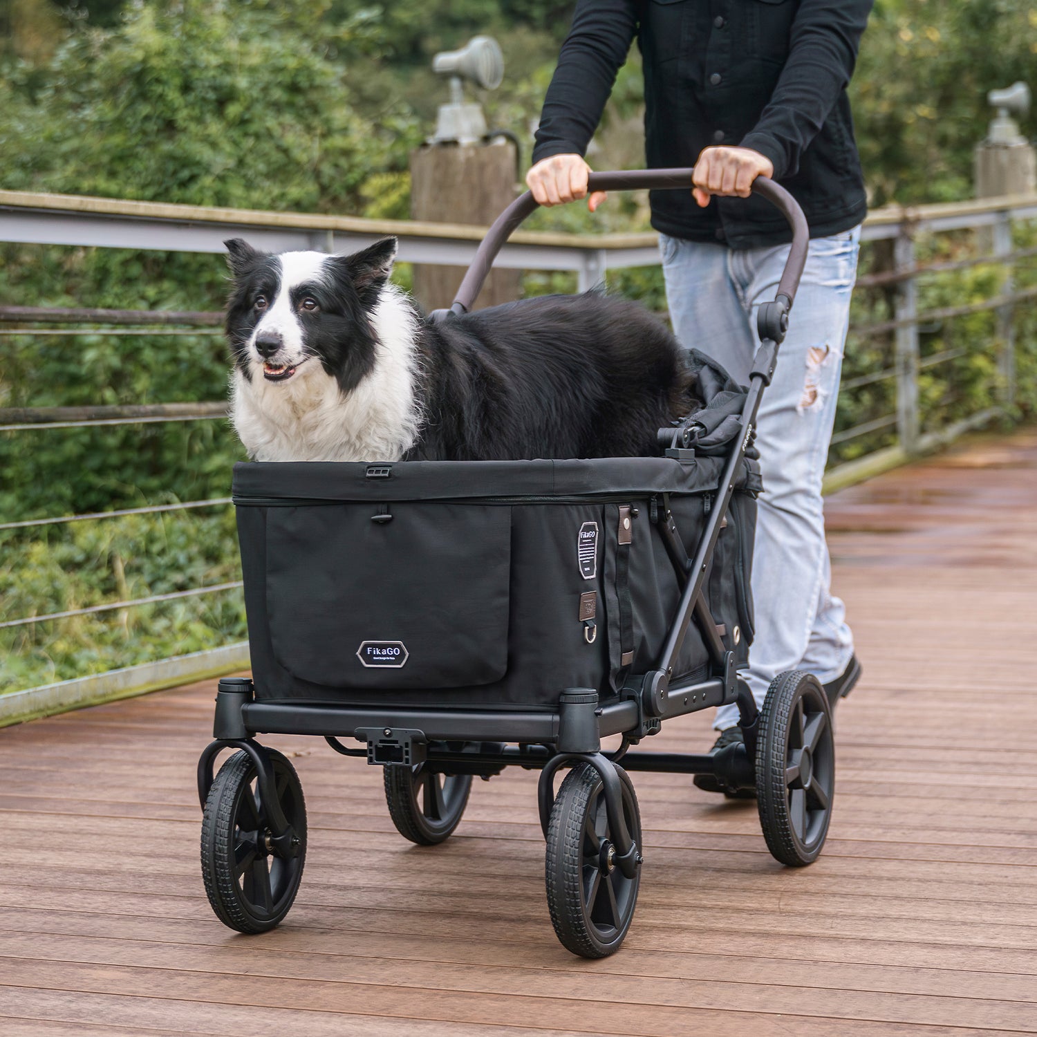 frisco dog stroller FikaGo - KROSS Black