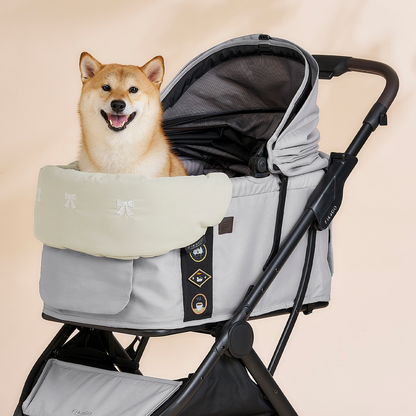 dog stroller cushion FikaGO Pram Cushion - Soft Green