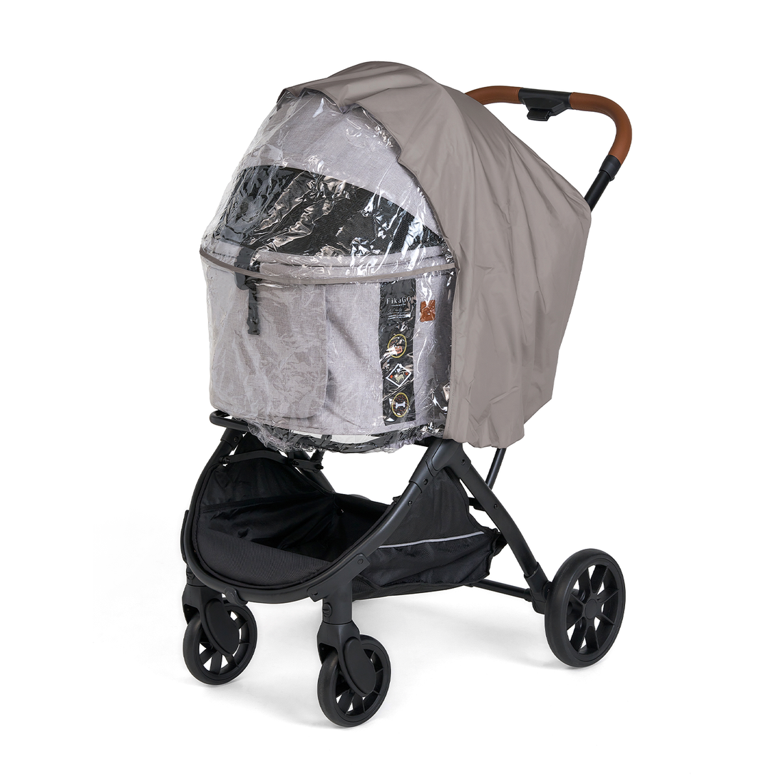 Pet Stroller Rain Cover (L) - Grey