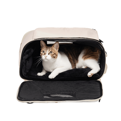 FikaGO TRUFFLE carry-on pet bag can be opened with both large side doors