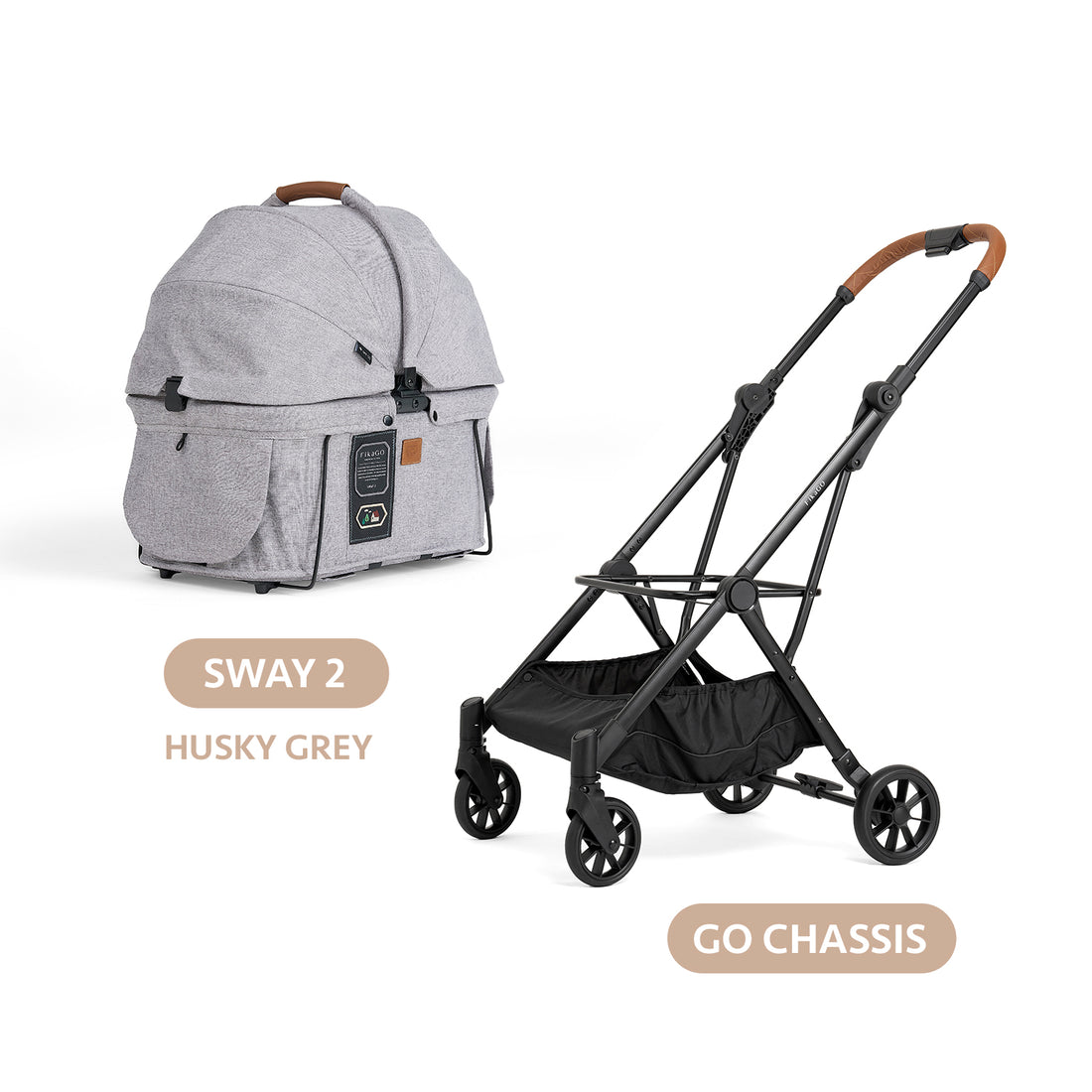 SWAY 2 + GO Travel System - Grey Husky