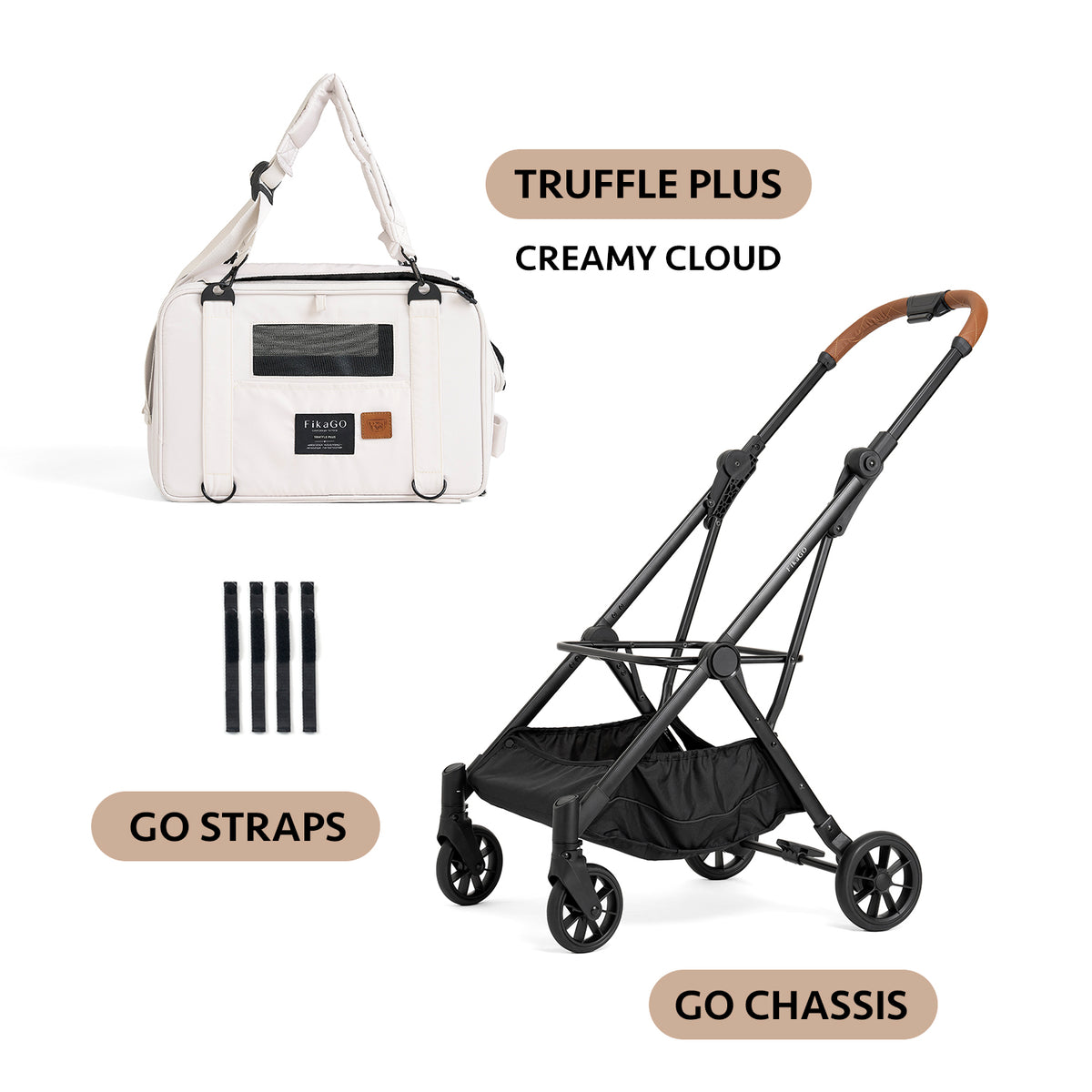 TRUFFLE PLUS + GO Travel System - Creamy Cloud