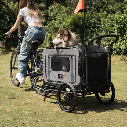 QUEEN &amp; KING &amp; TOW BAR  PET BIKE TRAILER - M