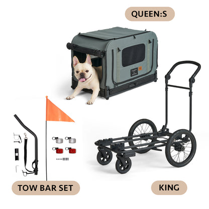 QUEEN &amp; KING &amp; TOW BAR  PET BIKE TRAILER - S